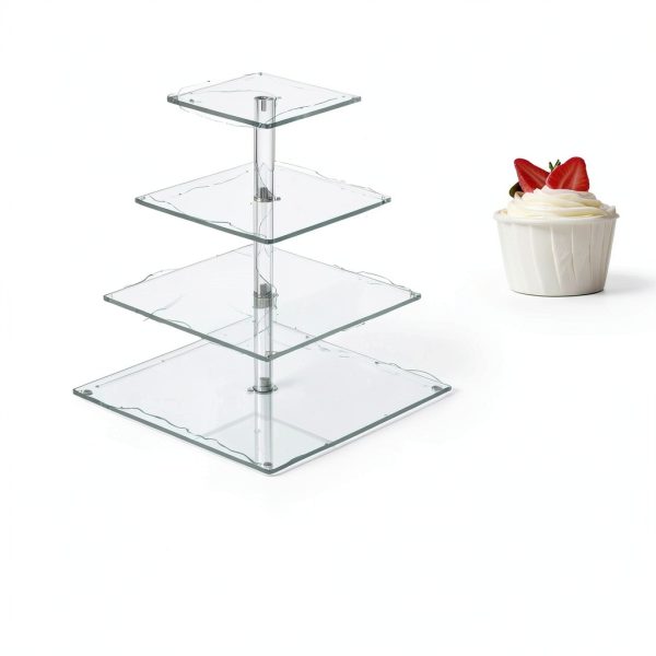 Henable 4 Tier Acrylic Cupcake Stand LED-1