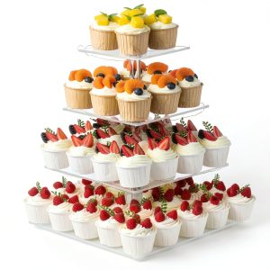 Henable 4 Tier Acrylic Cupcake Stand LED-0