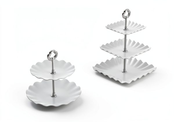 AIMSEAL Cupcake Stands Plastic Tiered Dessert Display Set-2