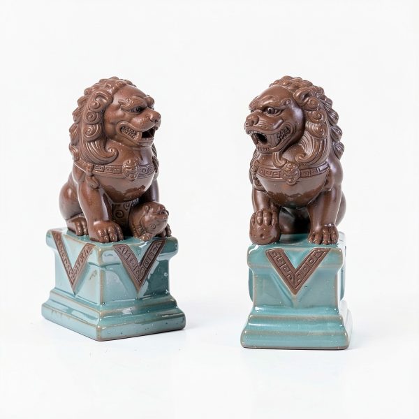 ZYZSY Ceramic Lion Water Spitter Fade Resistant Garden Decor-1