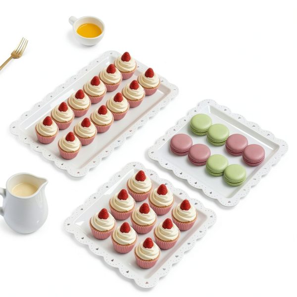 AIMSEAL Cupcake Stands Plastic Tiered Dessert Display Set-3
