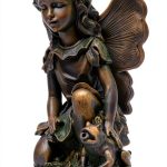 Pond Water Spitter Resin Fairy Frog Garden Decor Green Vista-0