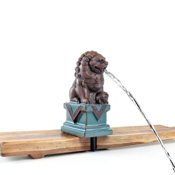 ZYZSY Ceramic Lion Water Spitter Fade Resistant Garden Decor-5