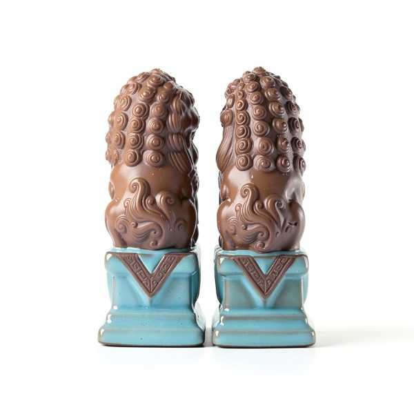 ZYZSY Ceramic Lion Water Spitter Fade Resistant Garden Decor-3