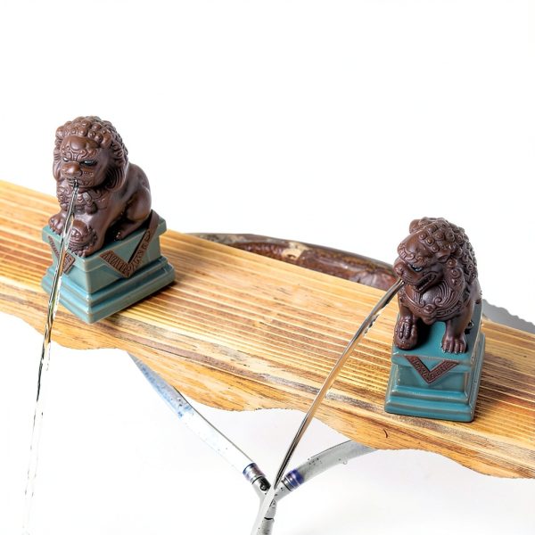 ZYZSY Ceramic Lion Water Spitter Fade Resistant Garden Decor-4