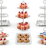 AIMSEAL Cupcake Stands Plastic Tiered Dessert Display Set-0