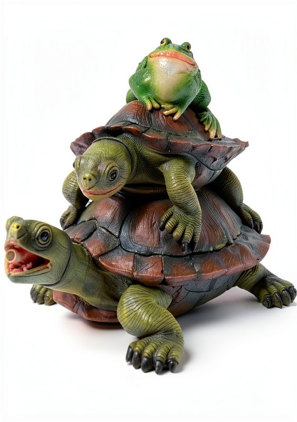 Green Vista Turtle Pond Water Spitter Resin Design-1