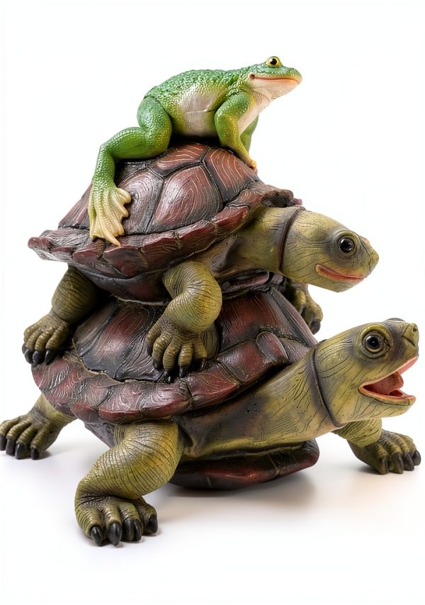 Green Vista Turtle Pond Water Spitter Resin Design-2