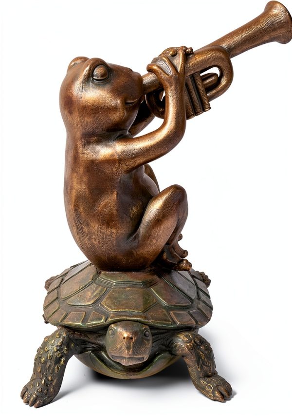 Aquascape Jazz Frog Spitter Polystone Pond Water Feature 13"-4
