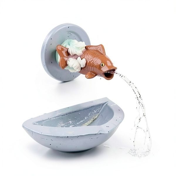 ESiiFuu Ceramic Pond Spitter Vintage Water Fountain-5