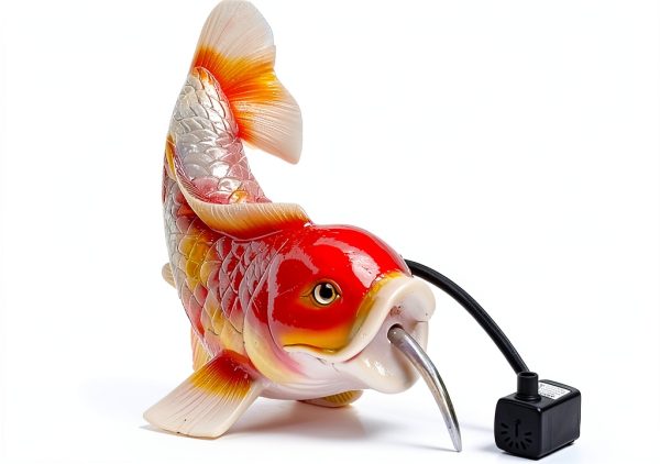 Koi Water Fountain by GYX shop Red Resin-0
