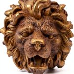 PRETYZOOM Lion Head Fountain Nozzle Wall Mount Pond Water Spitter-0