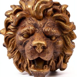 PRETYZOOM Lion Head Fountain Nozzle Wall Mount Pond Water Spitter-0