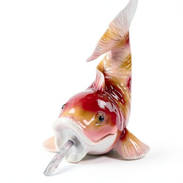 Koi Water Fountain by GYX shop Red Resin-4