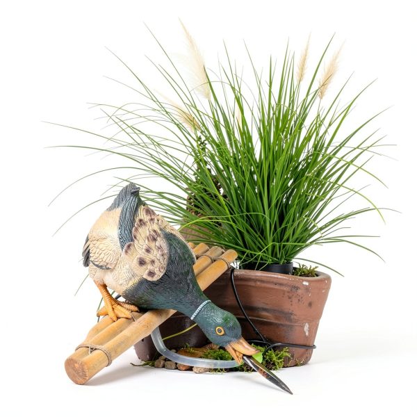 SRDCAIM Green Resin Pond Spitter Garden Decoration-1