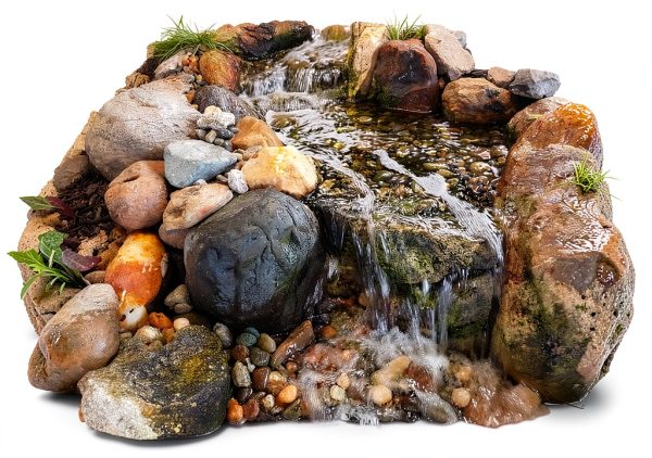Pond H2o Gold Resin Dancing Koi Fish Fountain-1
