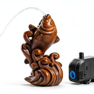 Pond H2o Gold Resin Dancing Koi Fish Fountain-0