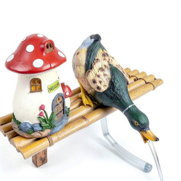SRDCAIM Green Resin Pond Spitter Garden Decoration-6