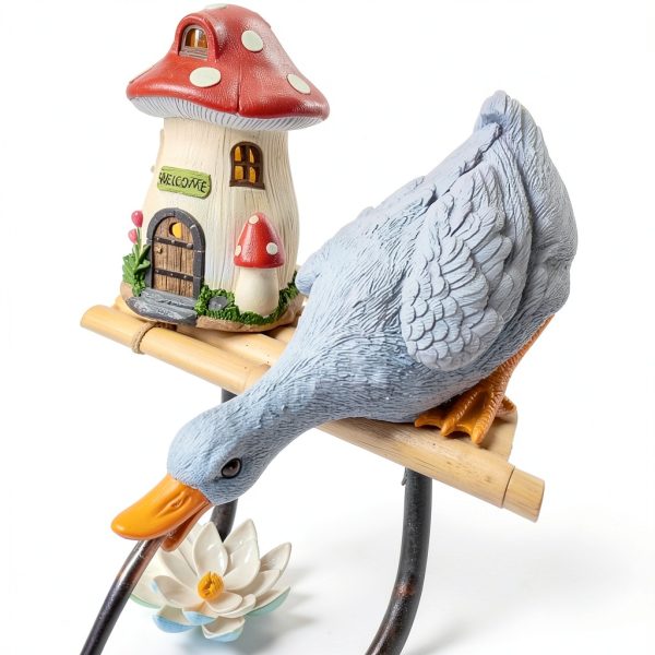 SRDCAIM Green Resin Pond Spitter Garden Decoration-5