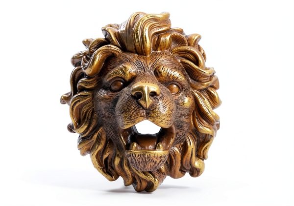 PRETYZOOM Lion Head Fountain Nozzle Wall Mount Pond Water Spitter-1