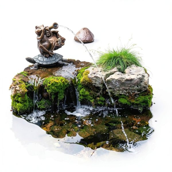 Aquascape Jazz Frog Spitter Polystone Pond Water Feature 13"-7