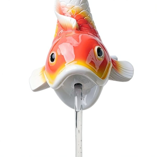 Koi Water Fountain by GYX shop Red Resin-2