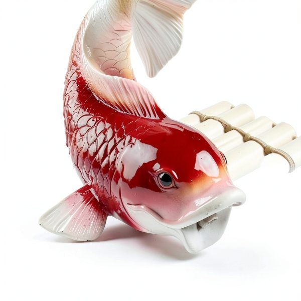 Koi Water Fountain by GYX shop Red Resin-3