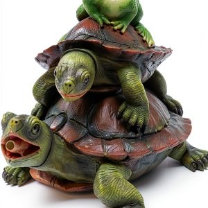 Green Vista Turtle Pond Water Spitter Resin Design-0