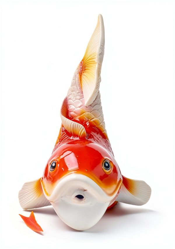 Koi Water Fountain by GYX shop Red Resin-6