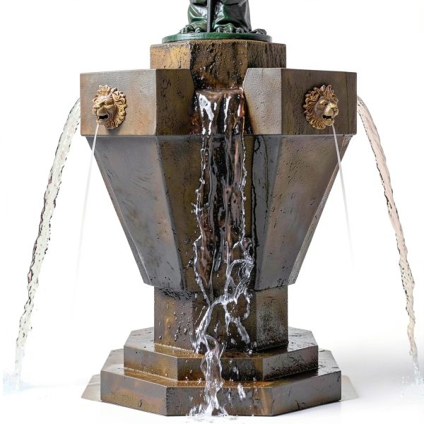 PRETYZOOM Lion Head Fountain Nozzle Wall Mount Pond Water Spitter-5