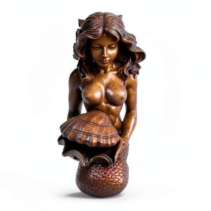 Pond Water Spitter Michelle Mermaid by Pond H2o Gold 18in Polyresin-0