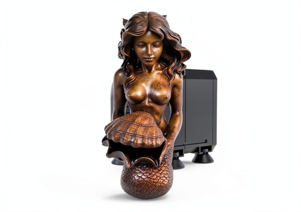 Pond Water Spitter Michelle Mermaid by Pond H2o Gold 18in Polyresin-3