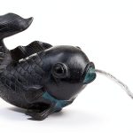 Heissner Bronze Garden Pond Water Spitter Resin Animal Sculpture 18cm-0