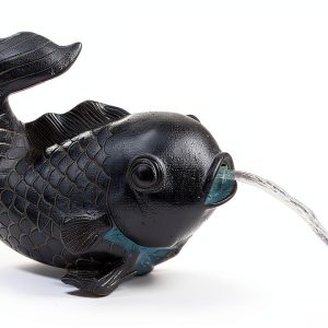Heissner Bronze Garden Pond Water Spitter Resin Animal Sculpture 18cm-0