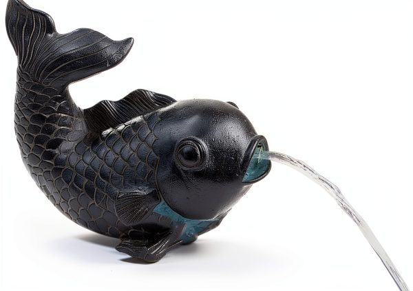 Heissner Bronze Garden Pond Water Spitter Resin Animal Sculpture 18cm-0