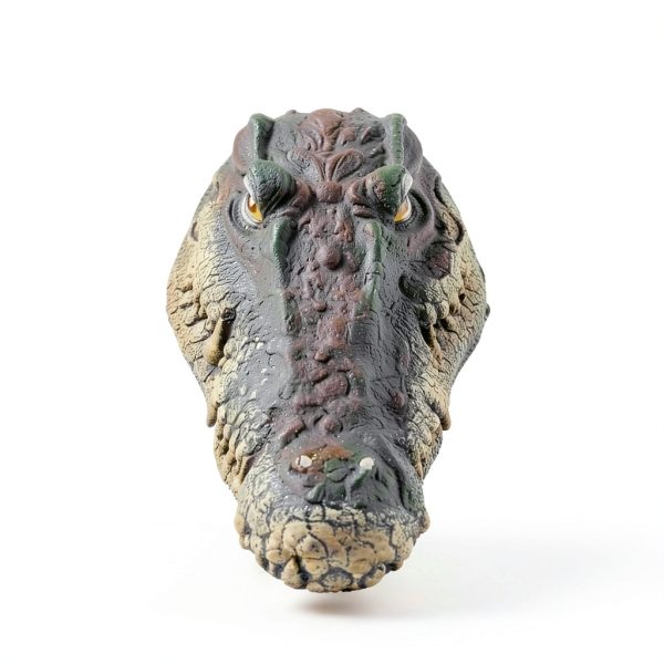 Yorkmills Crocodile Head Decoy for Pond Yard – Natural Resin-3