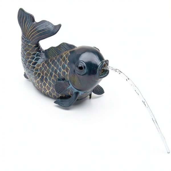 Heissner Bronze Garden Pond Water Spitter Resin Animal Sculpture 18cm-1