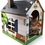 Cardboard Cat House ASPCA - Hideaway Scratcher, 19x17x13 in, Cottage-0