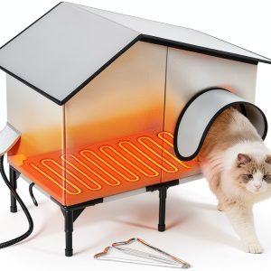 Heated Outdoor Cat House Txunocy Waterproof Insulated Shelter ZLC-CAT-0