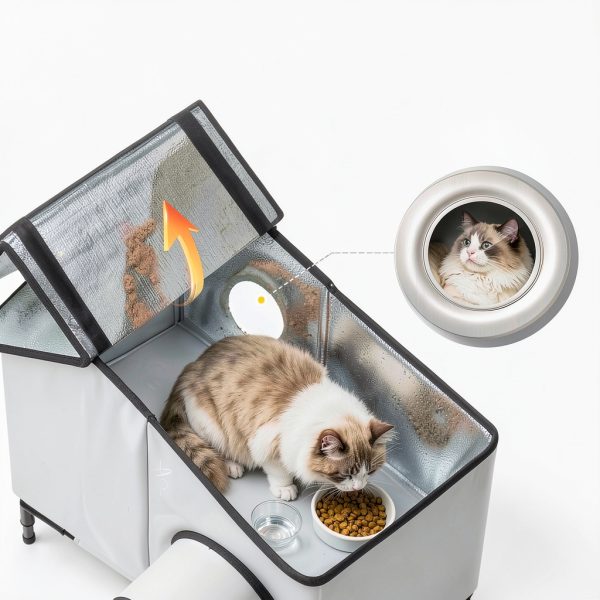 Heated Outdoor Cat House Txunocy Waterproof Insulated Shelter ZLC-CAT-5