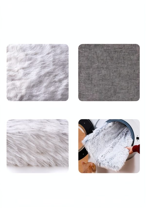 Cat Beds Indoor Kitten House SETVSON Handwoven Rattan Gray Cube 16.5"-4