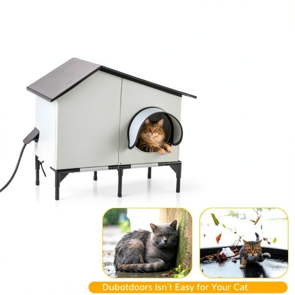 Heated Outdoor Cat House Txunocy Waterproof Insulated Shelter ZLC-CAT-1