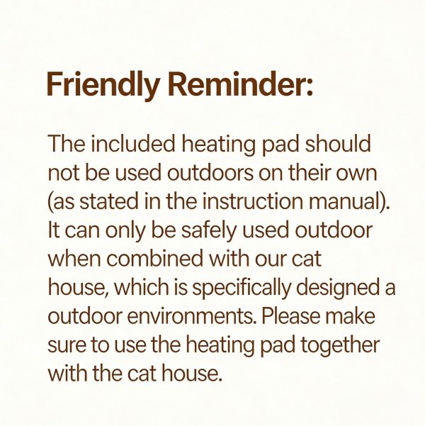 Outdoor Heated Cat House for Outside: Winter Insulated Weatherproof 30"×14"×20" Shelter with Extra Large Elevated Warm Heater and Waterproof Heating Bed for Multiple Feral Kitties Small Pets for Barn-8