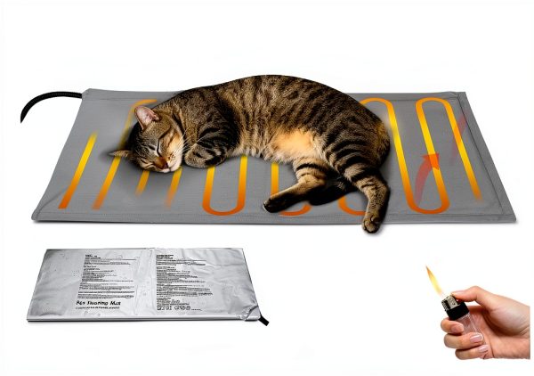 Outdoor Heated Cat House for Outside: Winter Insulated Weatherproof 30"×14"×20" Shelter with Extra Large Elevated Warm Heater and Waterproof Heating Bed for Multiple Feral Kitties Small Pets for Barn-4