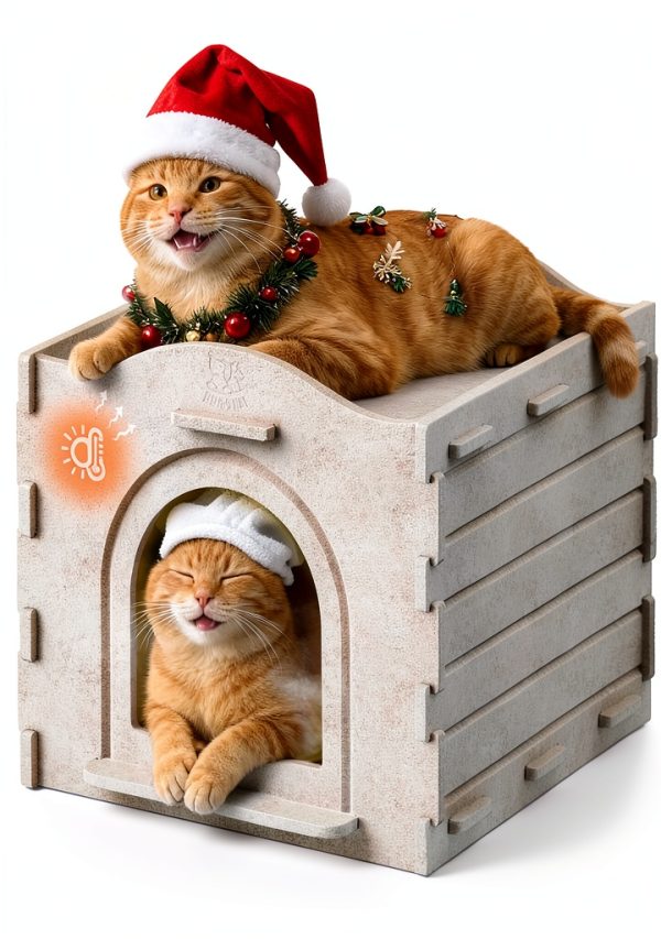 Indoor Cat House Apasiri Warm Insulated Durable Condo-0