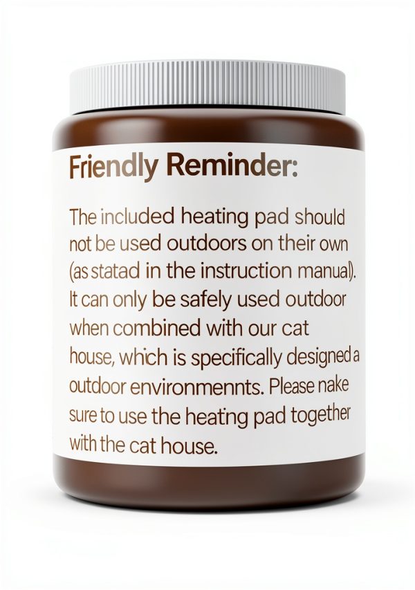 Outdoor Heated Cat House for Outside: Winter Insulated Weatherproof 30"×14"×20" Shelter with Extra Large Elevated Warm Heater and Waterproof Heating Bed for Multiple Feral Kitties Small Pets for Barn-7